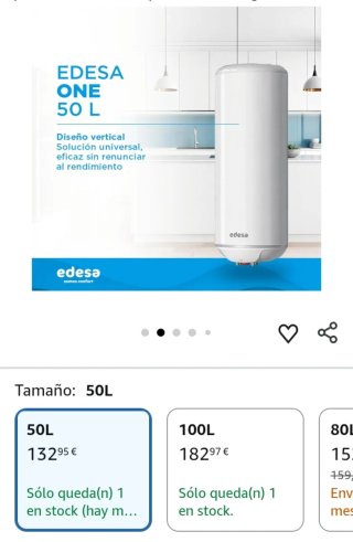 Edesa - Calentador de Agua Electrico 50l.