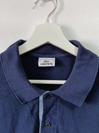 Polo Lacoste Vintage Azul Marino con Bolsillo XL