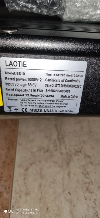Patinete Laotie 2 motores 2000W