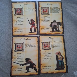 Tarjetas Héroes HeroQuest MB 1989