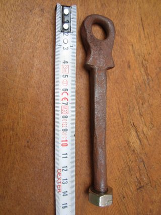 Pestillo antiguo forja, para candado.