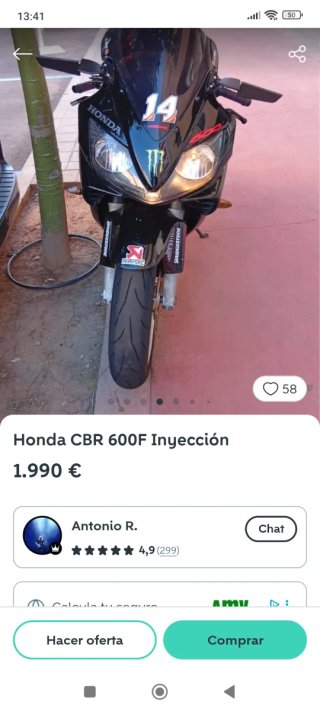 Honda CBR 600F Inyección