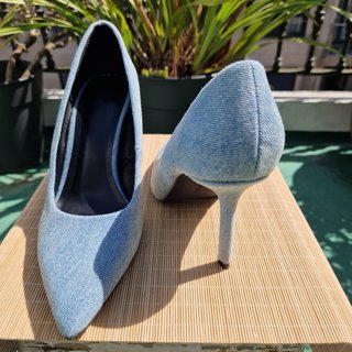Salones de tacón denim