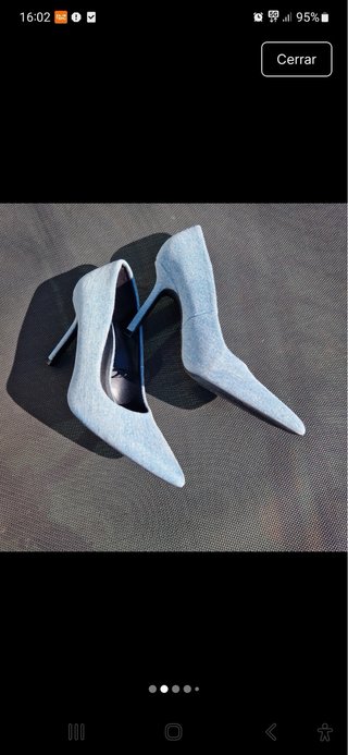 Salones de tacón denim