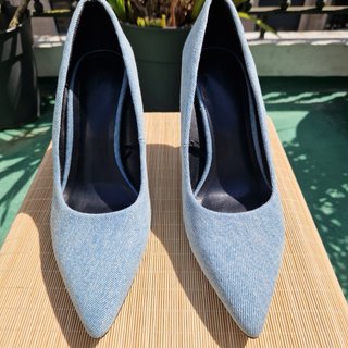 Salones de tacón denim