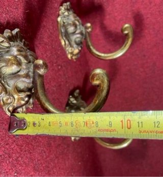 Colgadores Antiguos Bronce Cabeza León (5uds)