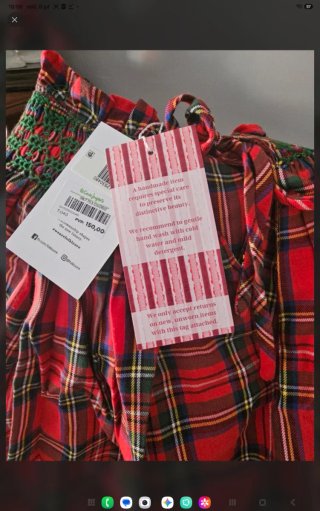 Conjunto Pijama Cuadros Rojo (Nuevo con Etiqueta)