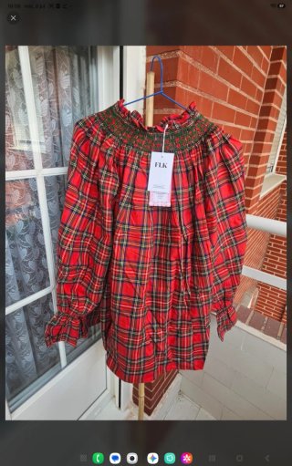 Conjunto Pijama Cuadros Rojo (Nuevo con Etiqueta)