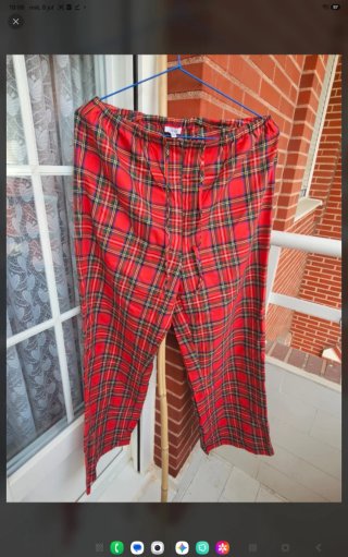 Conjunto Pijama Cuadros Rojo (Nuevo con Etiqueta)