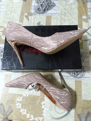 Scarpe Ciaodea di Raso con tacco a spillo, rosa 39