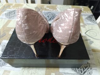Scarpe Ciaodea di Raso con tacco a spillo, rosa 39