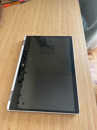 HP Portátil Plata y Blanco