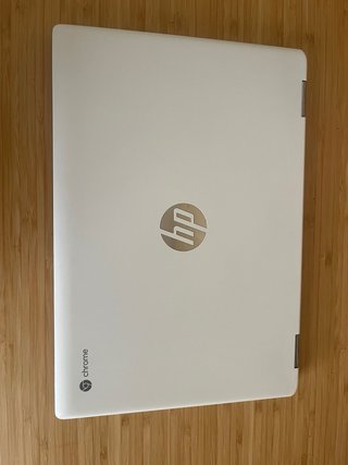 HP Portátil Plata y Blanco