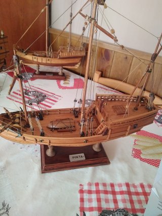 Maqueta madera 3 carabelas a escala