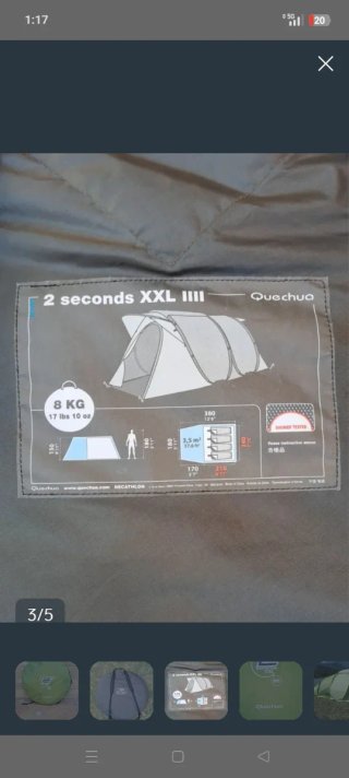 Tienda Quechua 2 XXL 4 personas