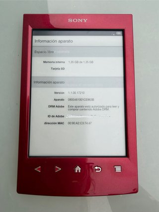 Sony Reader Ebook Rojo