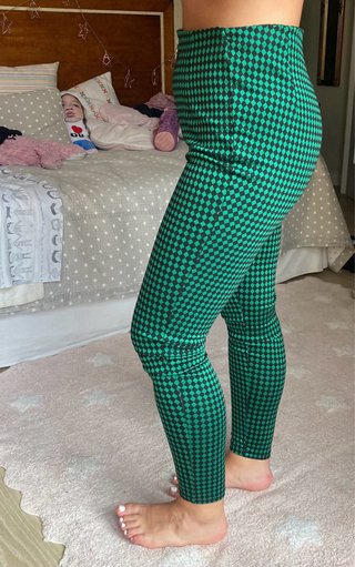 Pantalones Lylu rombos verde y negro