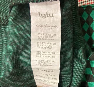 Pantalones Lylu rombos verde y negro