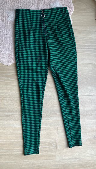 Pantalones Lylu rombos verde y negro