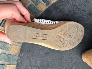 Sandalias cuña Rockport blancas