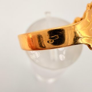 Anillo Virgen de oro de 18k, 2.71 g, T-19.