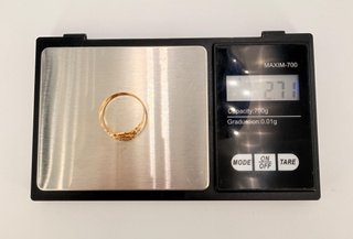 Anillo Virgen de oro de 18k, 2.71 g, T-19.