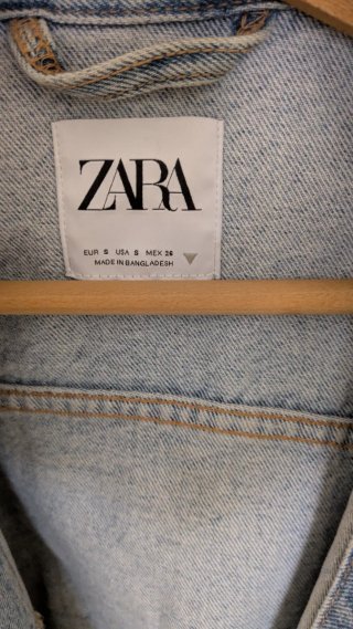 Chaqueta vaquera Zara cropped