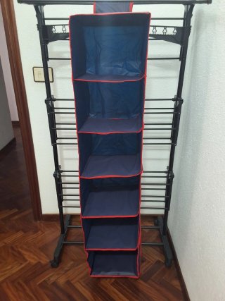 Colgador organizador para armario, con 6 estantes