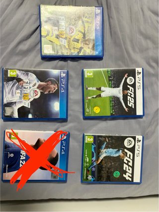 Lote FIFA 17, 18 PS4 y FC 24, 25 PS5