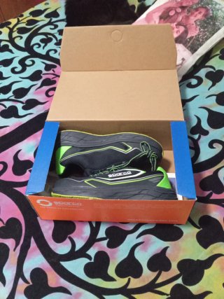 Zapatillas Sparco seguridad trabajo negras y verde