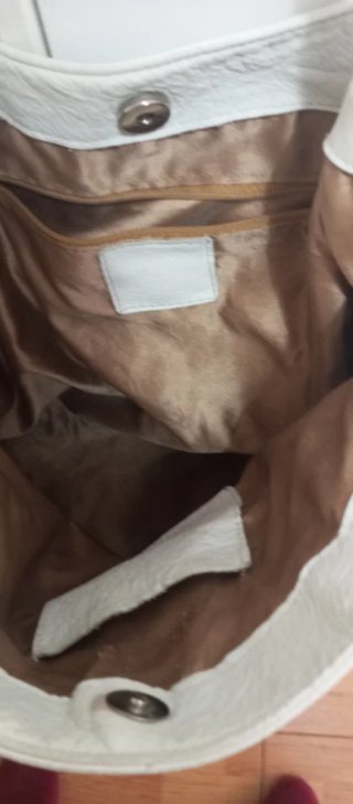 Bolso de piel blanco
