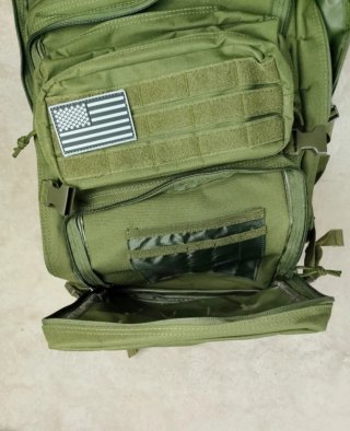 Mochila Táctica Militar Verde ideal para avión 45L