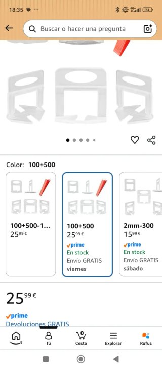 Distanciadores para azulejos (clips nivelación)