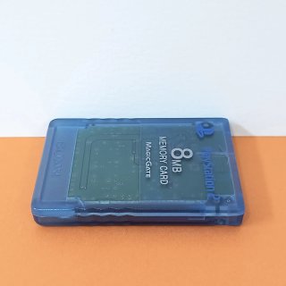 MEMORY CARD SONY PLAYSTATION 2 PS2 BLU TRASPARENTE