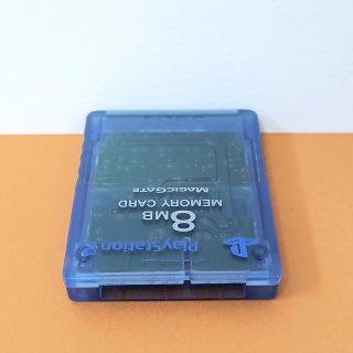 MEMORY CARD SONY PLAYSTATION 2 PS2 BLU TRASPARENTE