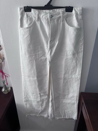 Faldas vaquera larga blanca y azul talla M grande