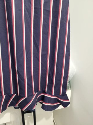 Vestido Kling rayas azul, rojo y blanco Talla M