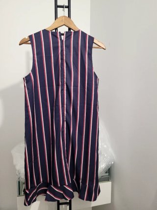 Vestido Kling rayas azul, rojo y blanco Talla M