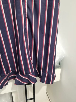 Vestido Kling rayas azul, rojo y blanco Talla M