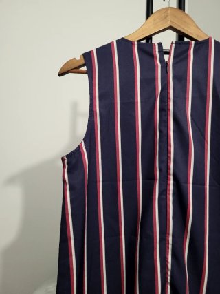 Vestido Kling rayas azul, rojo y blanco Talla M