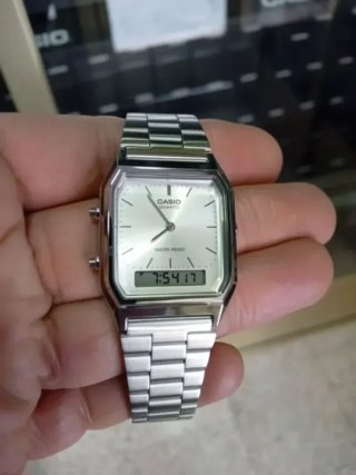 CASIO VINTAGE EDGY PLATEADO/ NEW VERSION/OFERTA f