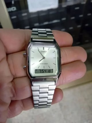 CASIO VINTAGE EDGY PLATEADO/ NEW VERSION/OFERTA f