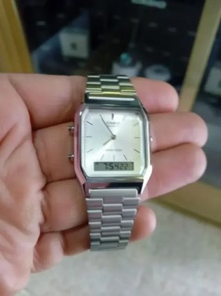 CASIO VINTAGE EDGY PLATEADO/ NEW VERSION/OFERTA f