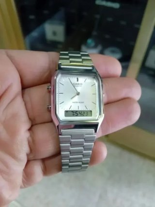 CASIO VINTAGE EDGY PLATEADO/ NEW VERSION/OFERTA f