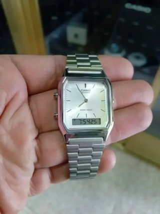 CASIO VINTAGE EDGY PLATEADO/ NEW VERSION/OFERTA f