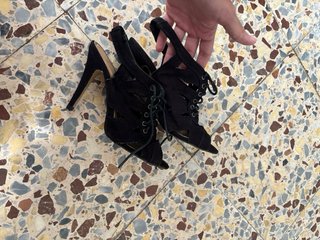 Zapatos de tacón negros talla 38