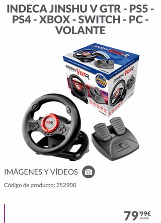 Volante Indeca Jinshu V GTR PS5/PS4/Xbox