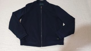 Cazadora Bomber Zara Man Azul Marino Talla XL