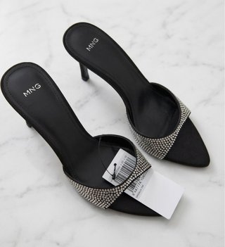 Sandalias Mango Tacon Brillantes Talla