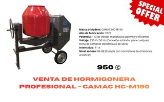 Hormigonera CAMAC HC-M190 Profesional
